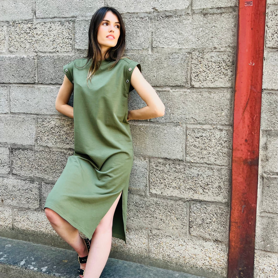 Robe longue LOU kaki