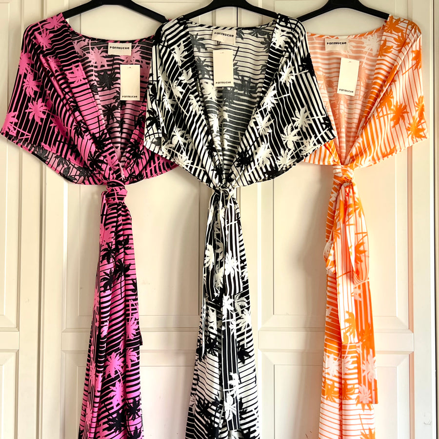 Kimono de plage PALMA rose