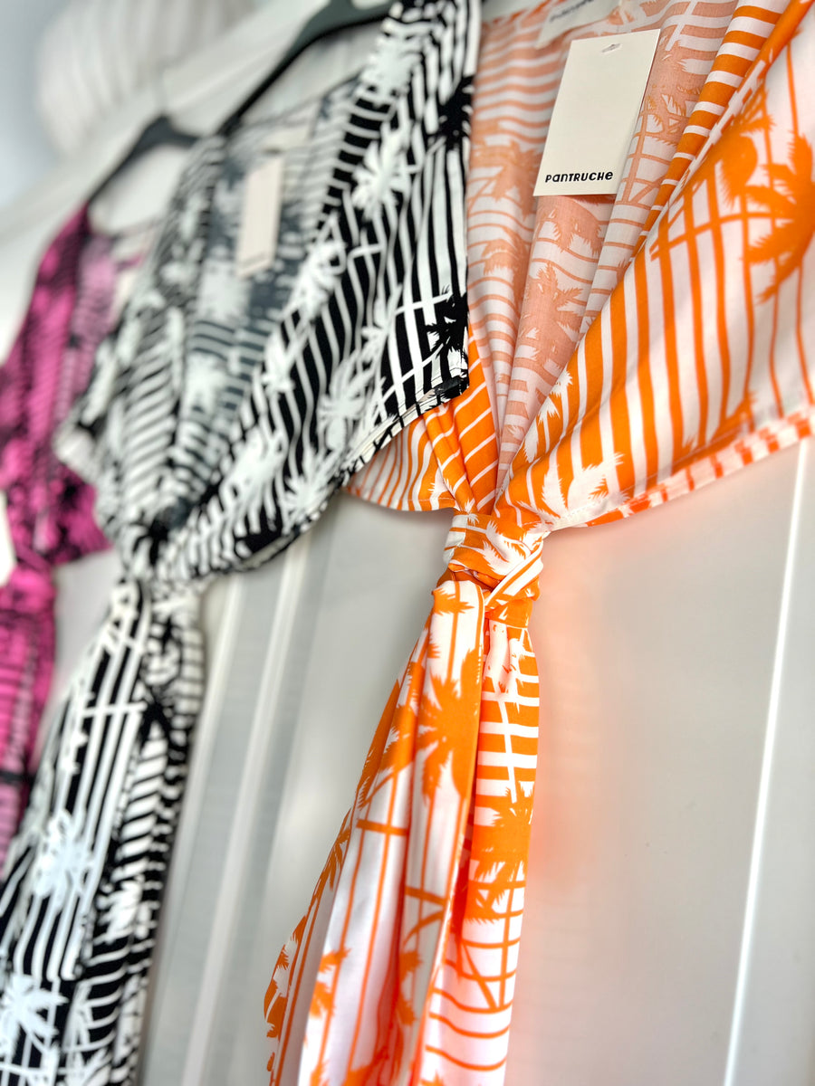Kimono de plage PALMA rose