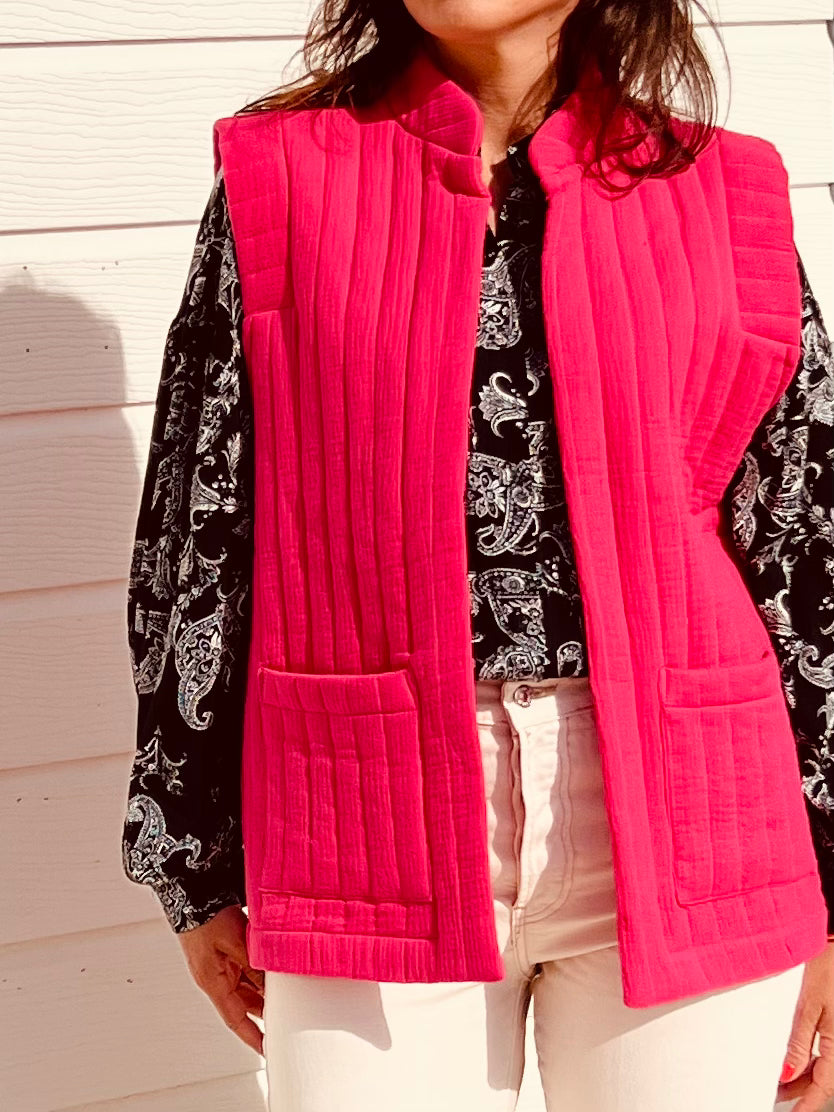 Gilet sans manches JANIS fuchsia